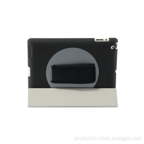 Special design rotating 360 degree handheld plastic case for iPad , for iPad smart case factory outlet